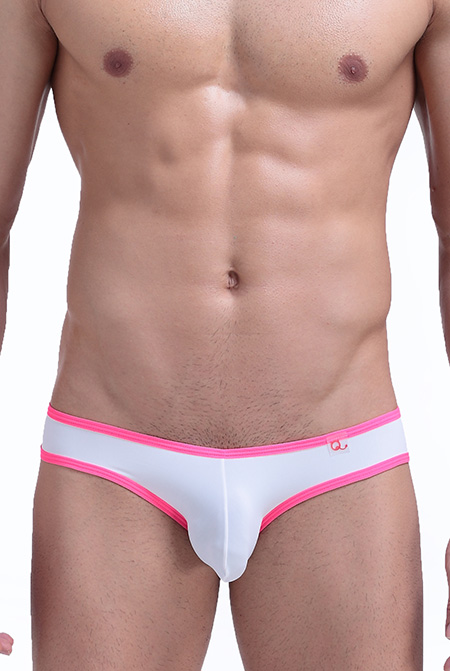 Bikini Nylon Blanc Neon Rose