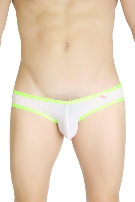 Bikini Nylon Blanc Neon Jaune